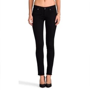 New PAIGE Skyline Skinny Jeans Black Ink Mid Rise Denim NWT Casual Women’s 30